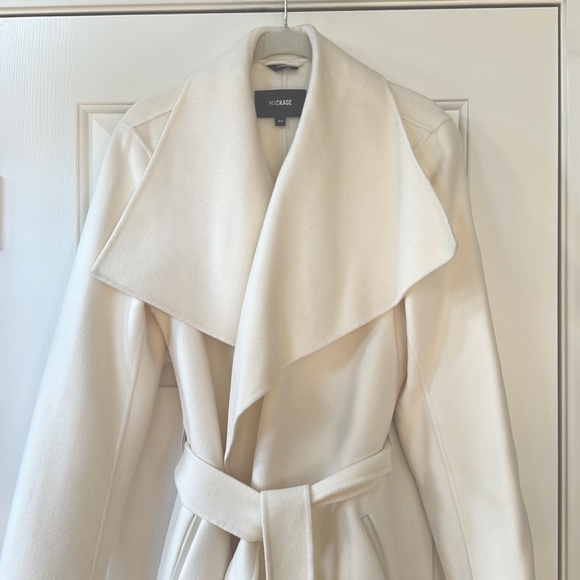 BNWT MACKAGE Wrap wool coat with belt- M - Picture 2 of 3